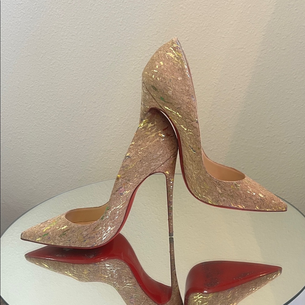 ONLY TRIED ON! Christian Louboutin “Cork Blooming” SoKate sz 9.5 US